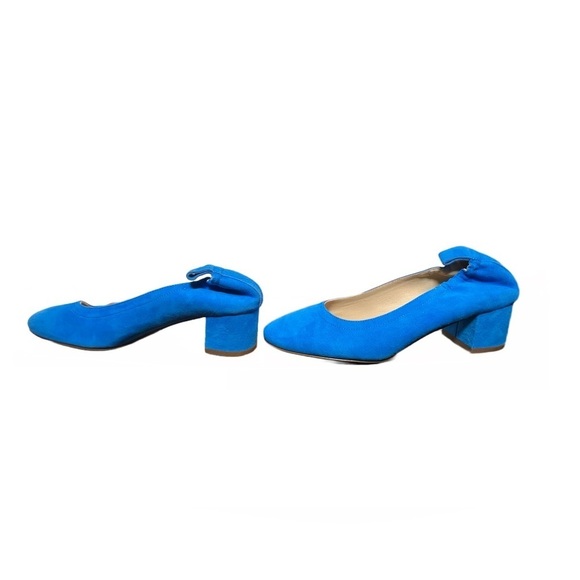 NWOB Everlane The Italian Suede Day Heel in Brilliant Blue, Size 5.5. - Picture 8 of 16